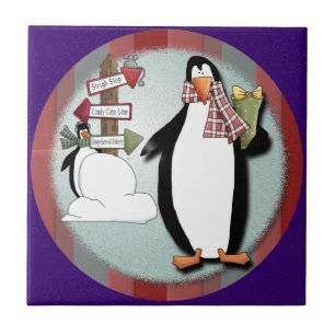 Goofy Penguins Tegel Trivet Tegeltje