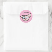 Goofy Pig Smiling Thunder_Cove Ronde Sticker (Tas)