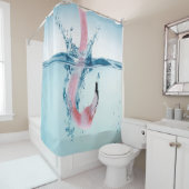 Goofy Pink Flamingo Douchegordijn (In situ)