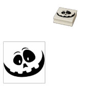 Goofy pompoen gezicht Halloween silhouet art stemp Rubberstempel (Gestempeld)