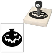 Goofy Pumpkin Halloween Style 4 x 5 inch Rubber St Rubberstempel (Gestempeld)