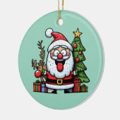 Goofy Santa Keramisch Ornament (Links)