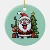 Goofy Santa Keramisch Ornament (Achterkant)