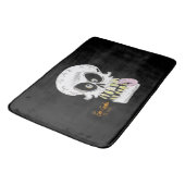 goofy skull skeleton face badmat (Gekanteld)