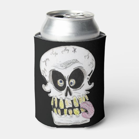 goofy skull skeleton face blikjeskoeler (Blikje Voorkant)