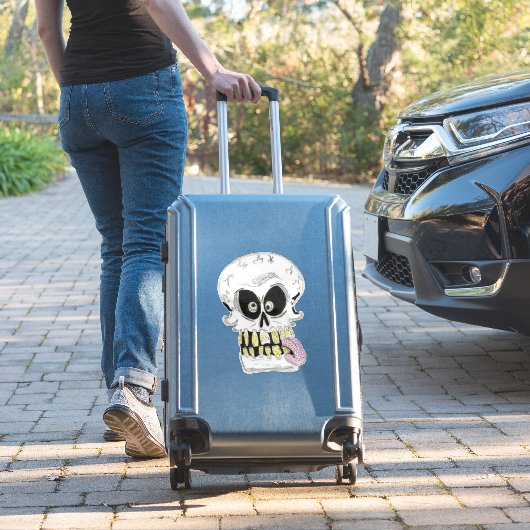 goofy skull skeleton face sticker (Koffer Insitu)