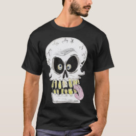 goofy skull skeleton face t-shirt