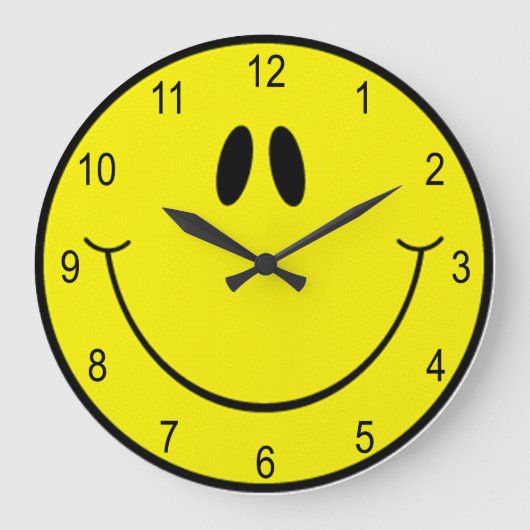 Goofy Smile Face Large Clock Grote Klok (Voorkant)