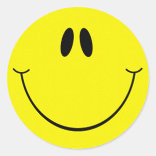 Goofy Smile Face Ronde Sticker