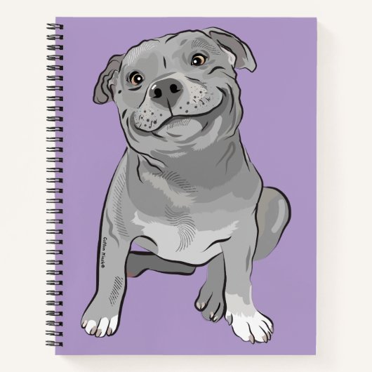 Goofy Staffy Deluxe Notitieblok - aanpasbaar Notitieboek (Voorkant)