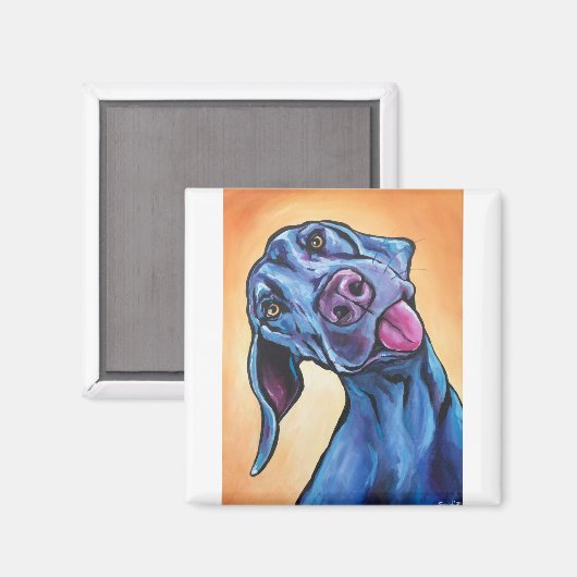 Goofy Weimaraner Magneet (Voorkant / Achterkant)