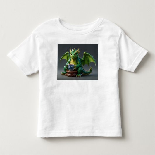 Goofy Welsh Dragon Drink Tea Kinder Shirts (Voorkant)