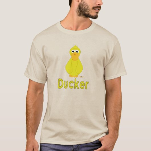 Goofy Yellow Duck Ducker T-shirt (Voorkant)