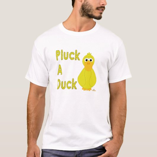 Goofy Yellow Duck Pluck A Duck T-shirt (Voorkant)
