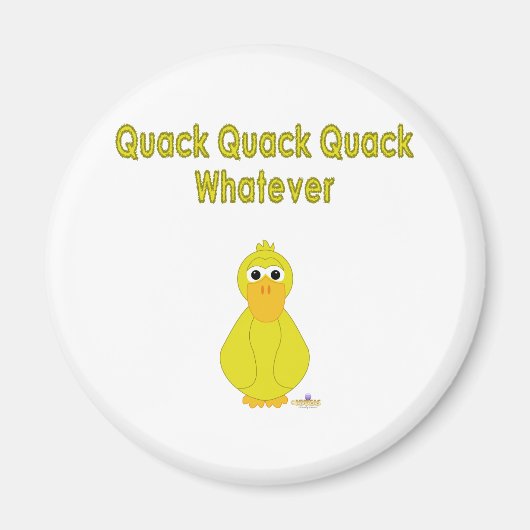 Goofy Yellow Duck Quack Quack Wat dan ook Magneet (Voorkant)