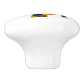 Goofy yellow speelgoed robot keramische knop (Zijkant)