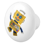 Goofy yellow speelgoed robot keramische knop (Rechts)