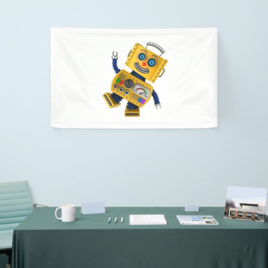Goofy yellow speelgoed robot spandoek (Beurs)