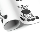 Goofy Zebra Cadeaupapier (Rol Hoek)