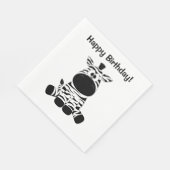 Goofy Zebra Happy Birthday Servet (Hoek)