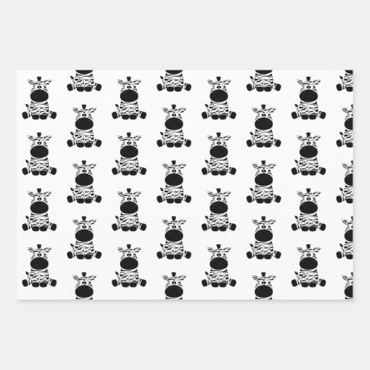 Goofy Zebra Inpakpapier Vel (Voorkant 2)