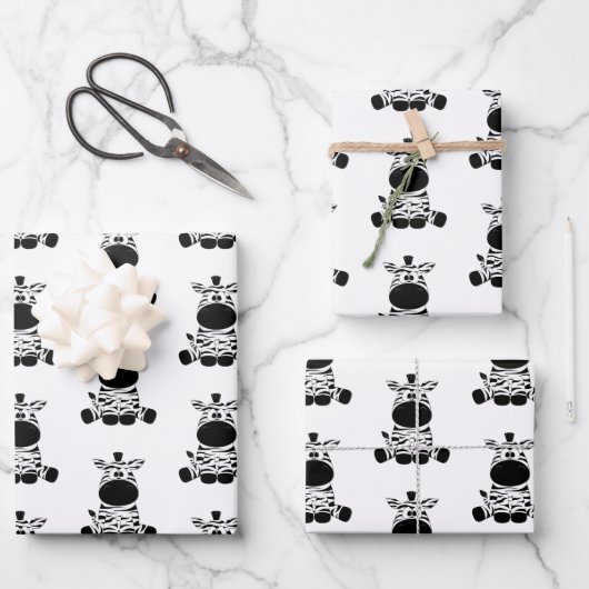 Goofy Zebra Inpakpapier Vel (Voorkant)