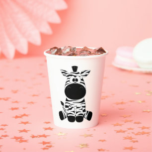 Goofy Zebra Papieren Bekers