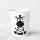 Goofy Zebra Papieren Bekers (Achterkant)