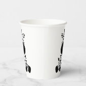 Goofy Zebra Papieren Bekers (Rechts)