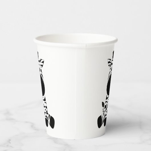 Goofy Zebra Papieren Bekers (Rechts)