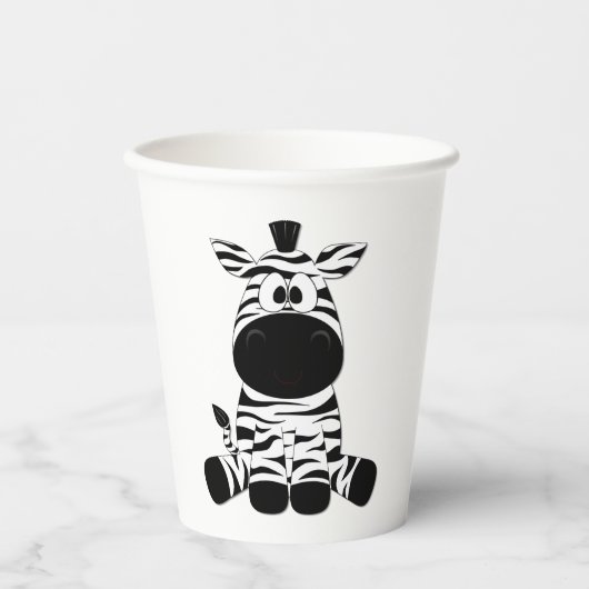 Goofy Zebra Papieren Bekers (Voorkant)