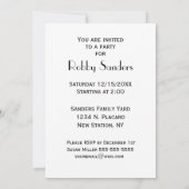 Goofy Zebra Verjaardagsfeestuitnodiging Kaart (Achterkant)