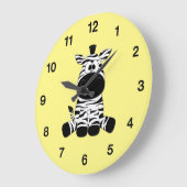 Goofy Zebra Yellow Grote Klok (Hoek)