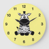 Goofy Zebra Yellow Grote Klok (Voorkant)