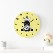 Goofy Zebra Yellow Grote Klok (Huis)