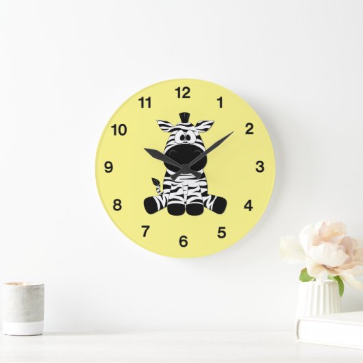 Goofy Zebra Yellow Grote Klok (Huis)