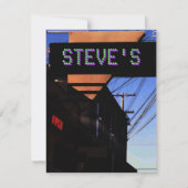 GOOGIE NEON SIGN (w/jouw naam) ~ INVITATIE Kaart (Voorkant)