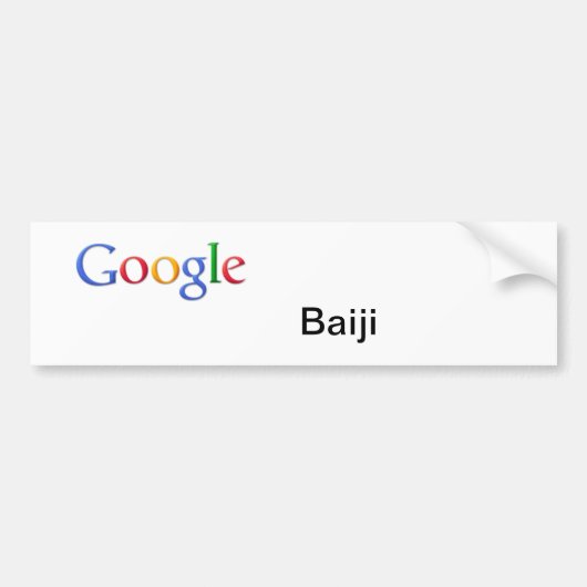 Google Baiji-Bumpersticker Bumpersticker (Voorkant)