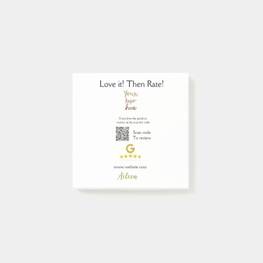 Google beoordeel ons recensie bestelling aankoop b post-it® notes (Voorkant)