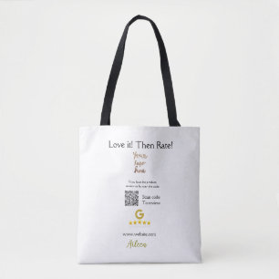 Google beoordeel ons review bestelling aankoop bed tote bag
