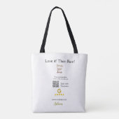 Google beoordeel ons review bestelling aankoop bed tote bag (Achterkant)