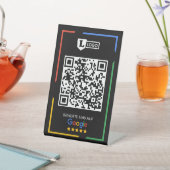 Google beoordeling met QR-code Reclamebord Met Voetstuk (Insitu)