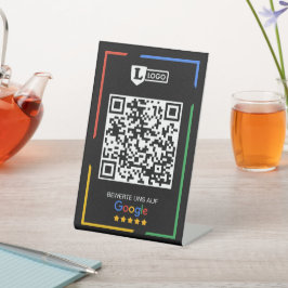 Google beoordeling met QR-code Reclamebord Met Voetstuk