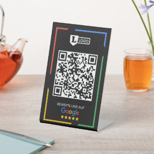 Google beoordelingen met QR-code Reclamebord Met Voetstuk