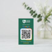 Google beoordelingskaart met QR-code Visitekaartje (Staand voorkant)
