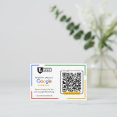 Google beoordelingskaart met QR-code visitekaartje (Staand voorkant)