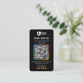 Google beoordelingskaart met QR-code Visitekaartje (Staand voorkant)