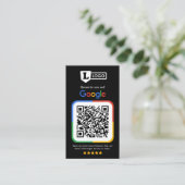Google beoordelingskaart met QR-code Visitekaartje (Staand voorkant)