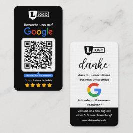 Google beoordelingskaart met QR-code zakelijke kaa Visitekaartje
