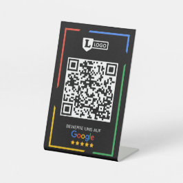 Google Bewertungs mit QR code  Reclamebord Met Voetstuk